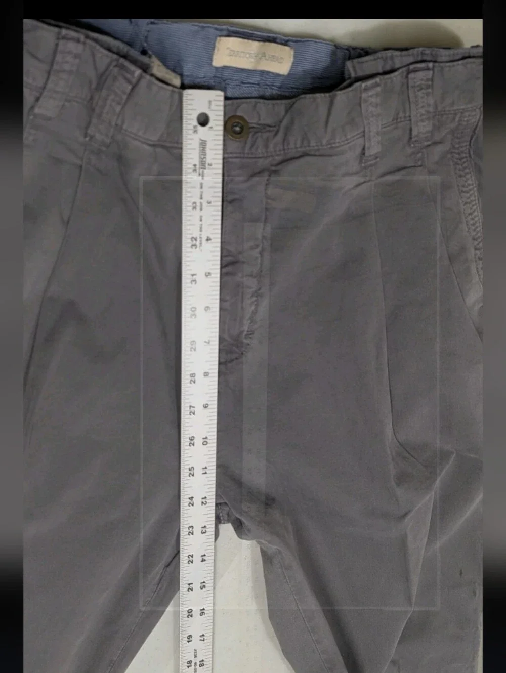 NWT The Territory Ahead Pleated Canvas Chino Pants Mens 35 / 36 Gray Rugged Trav